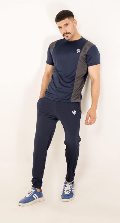 Active Wear Tracksuit Grey-NavyBlue