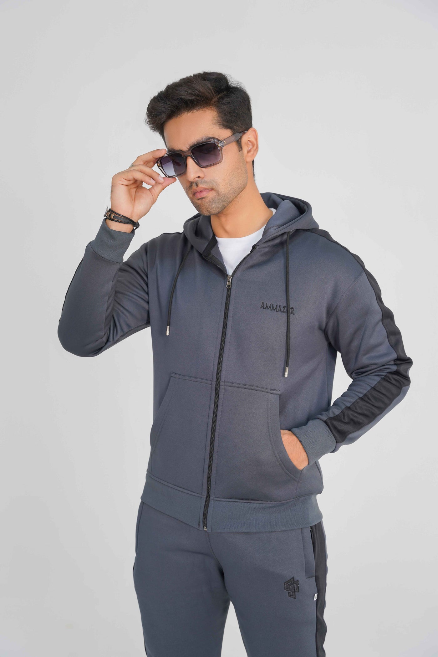 Premium Dark grey/black Winter Tracksuit